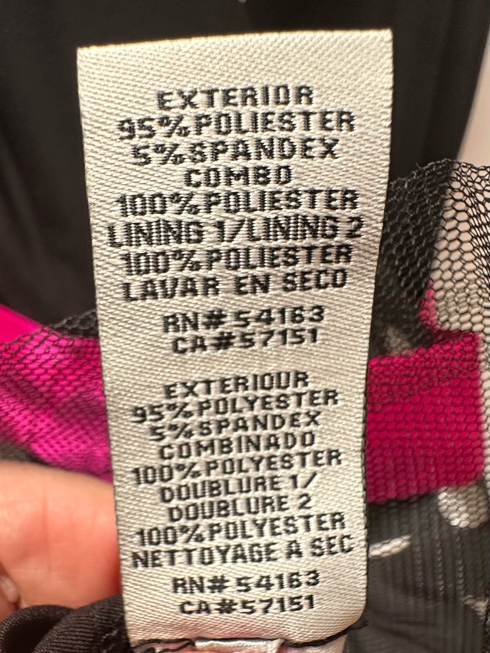 Eliza J Black Polka Dot Party Dress with Hot Pink Sash, NWT, Size 14 - Picture 7 of 7